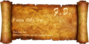Fass Dóra névjegykártya