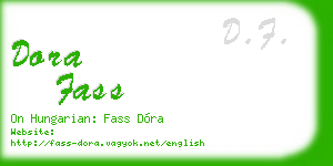 dora fass business card